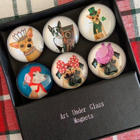 Dog Magnets - Art Under Glass - Picture 1 of 7
